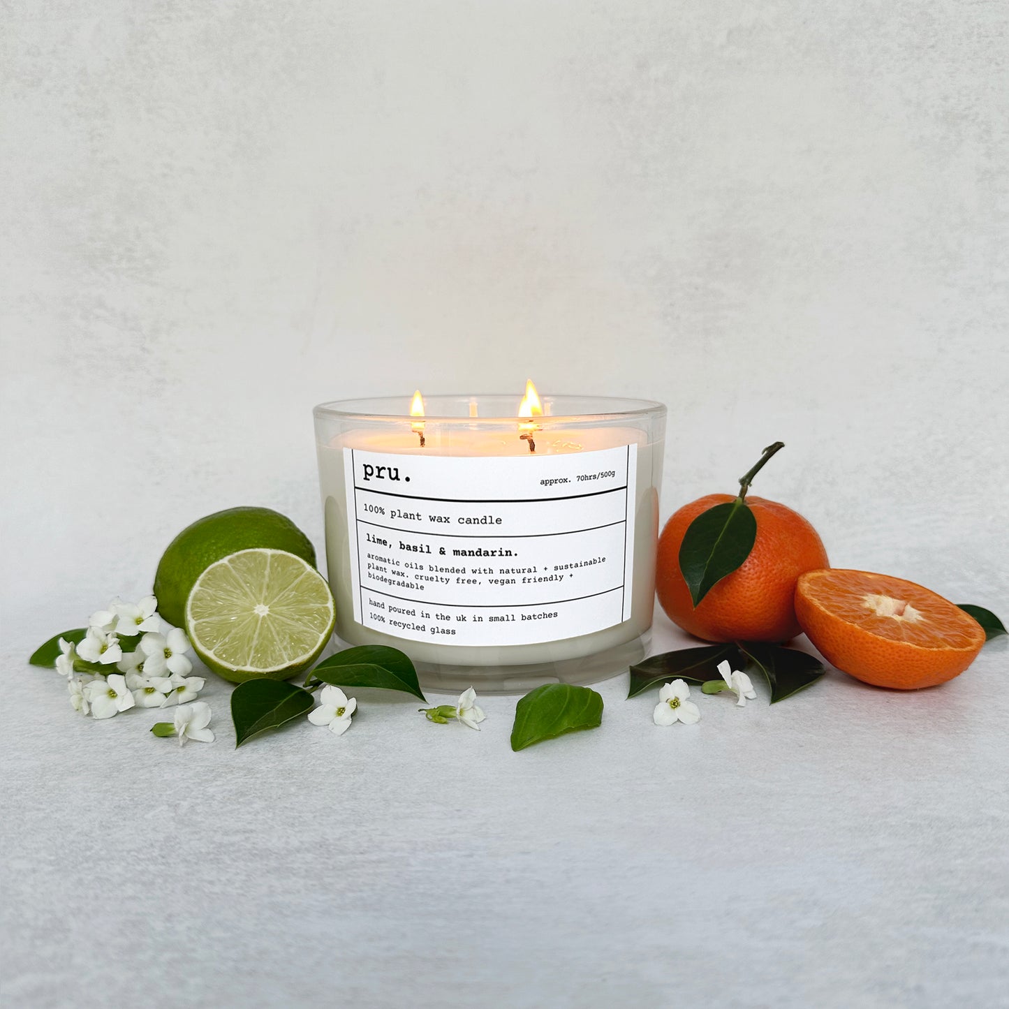100% Plant wax three wick candles