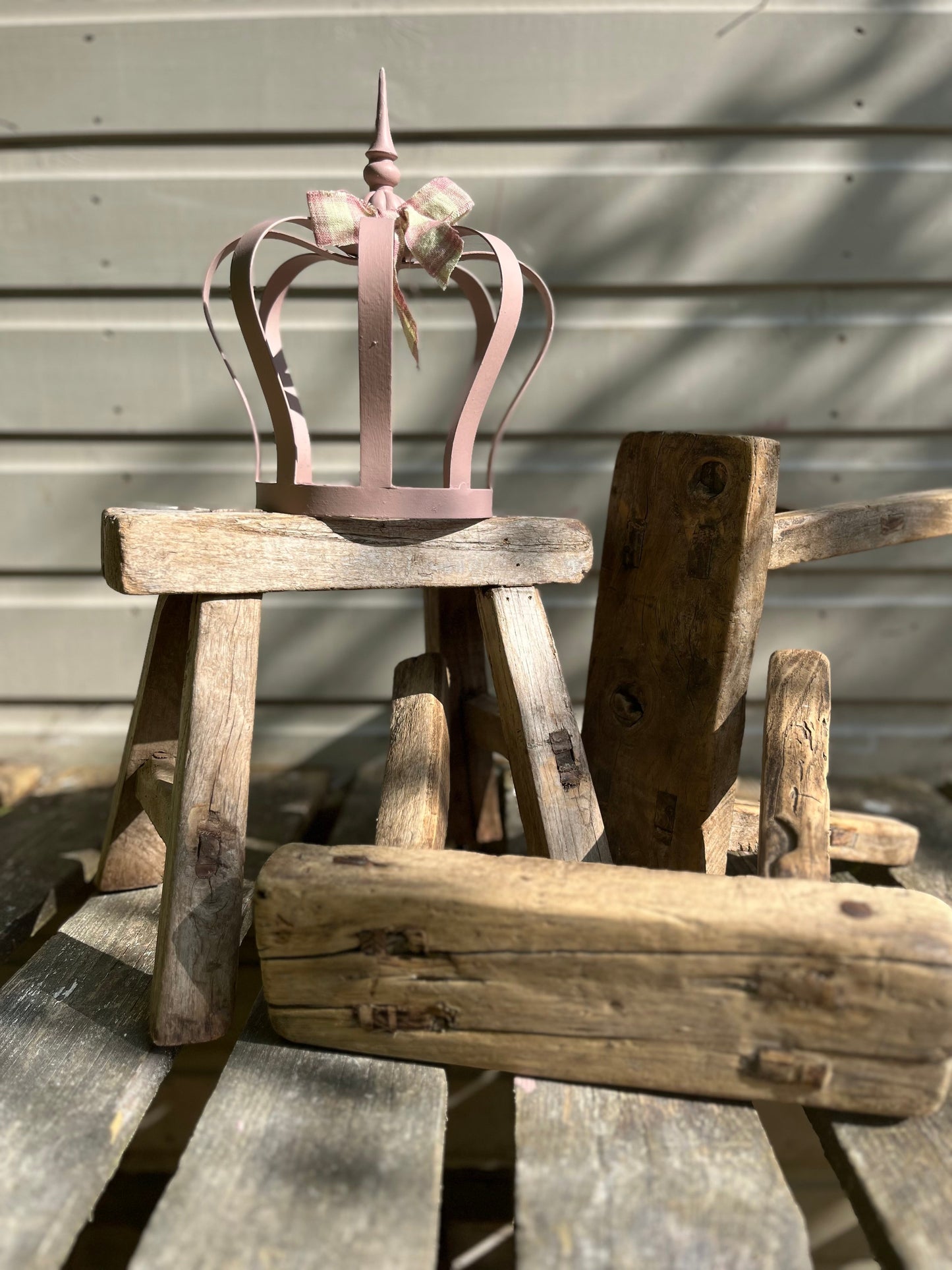 Mini Elm stools