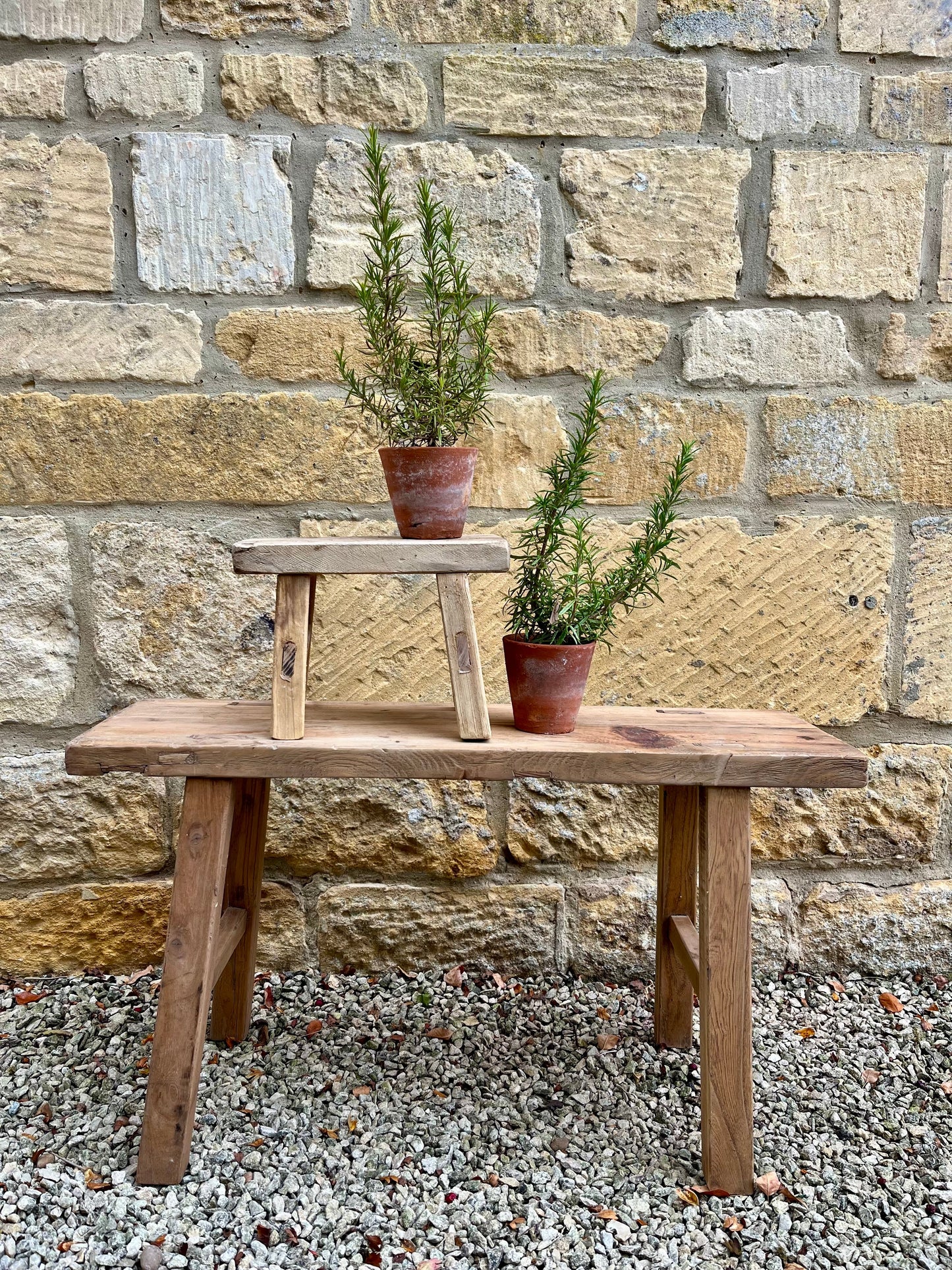 Mini Elm stools