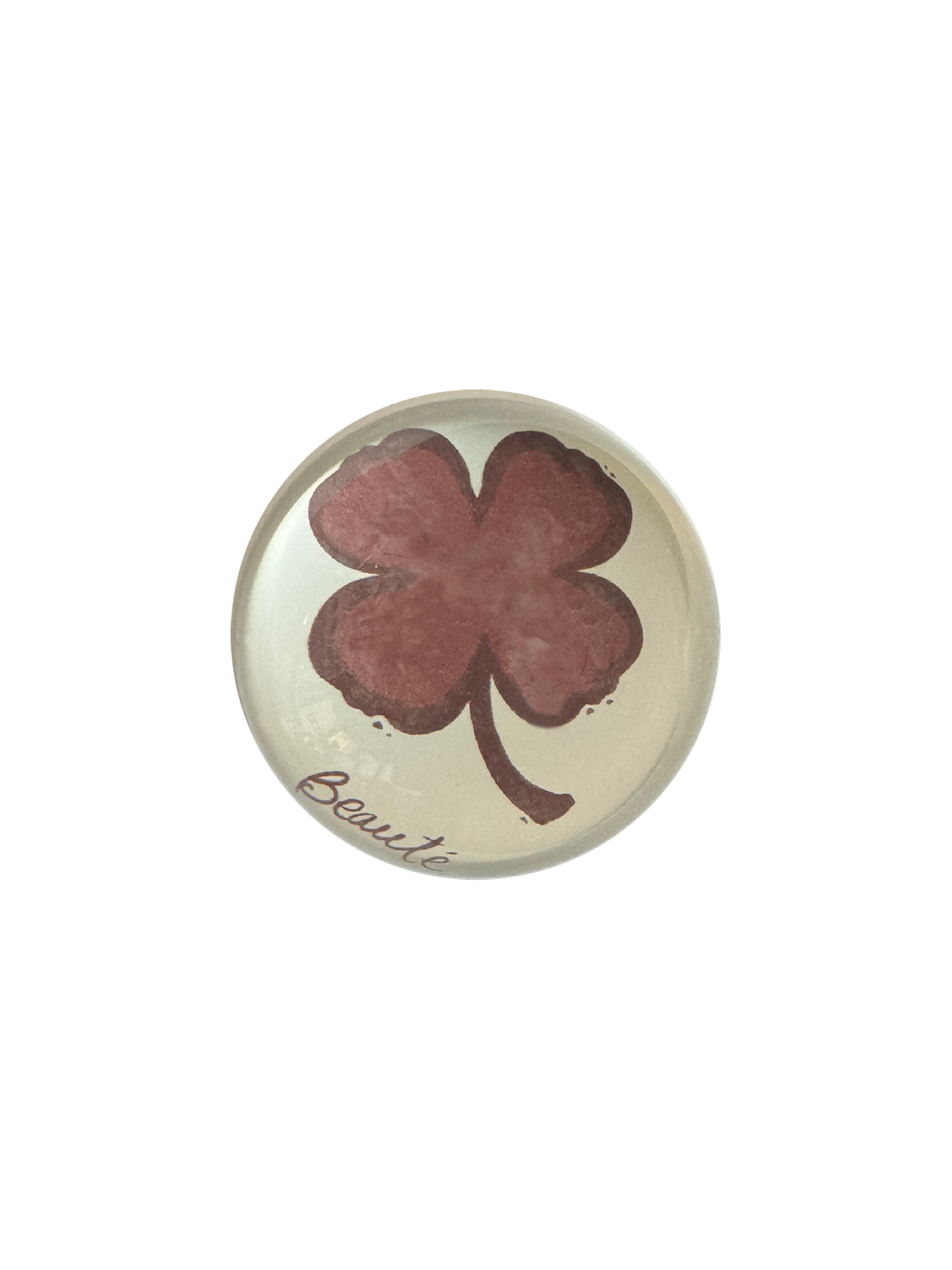 Burgundy Clover Paperweight