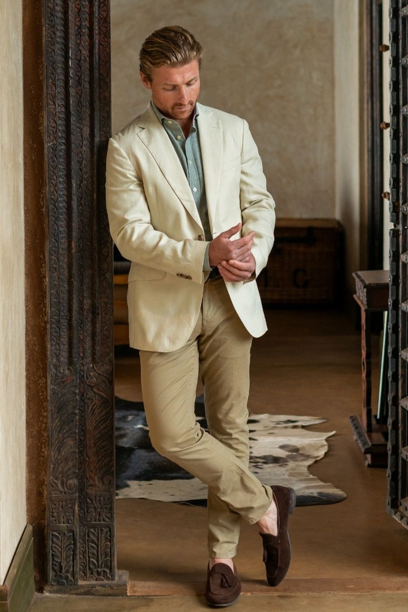 Cream Linen Blazer