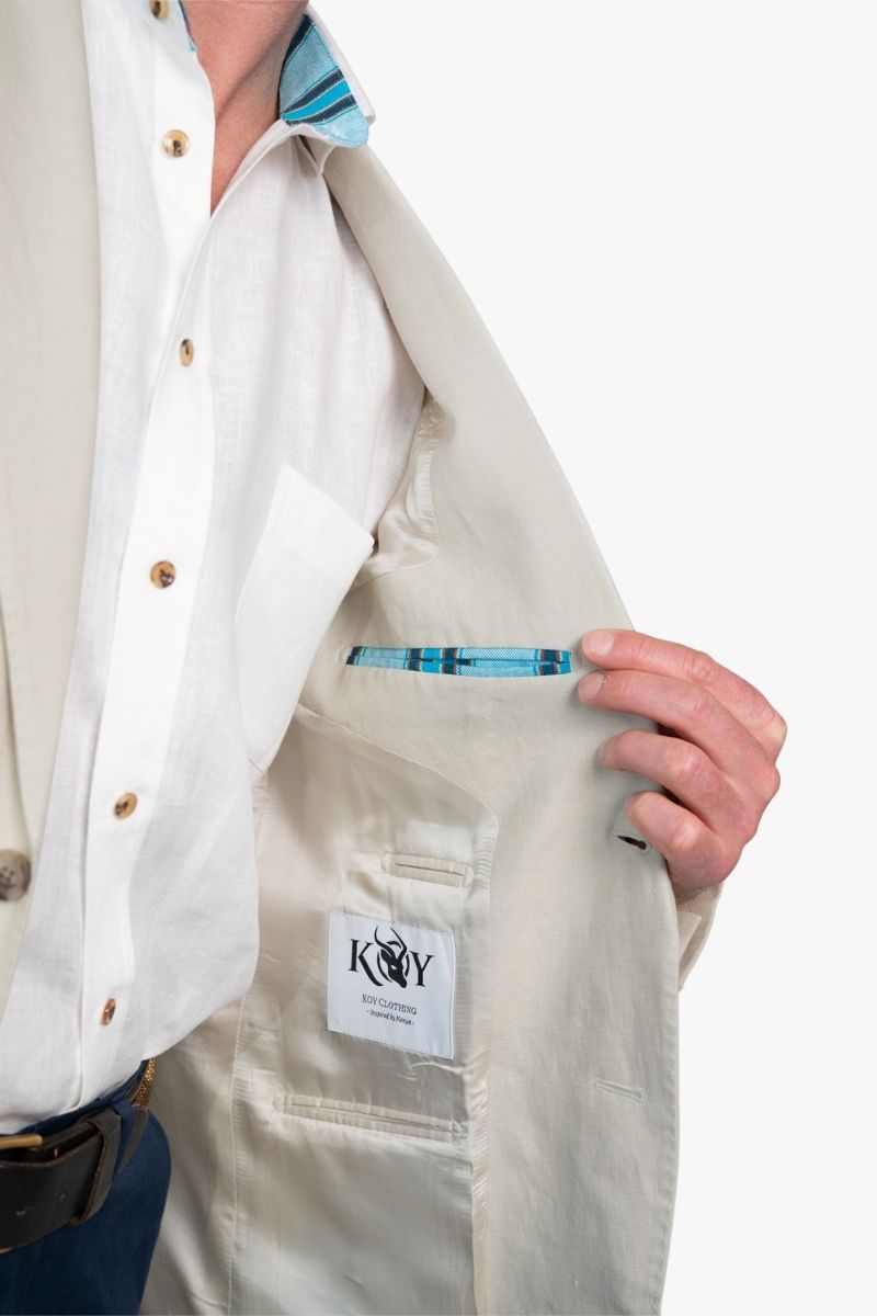 Cream Linen Blazer