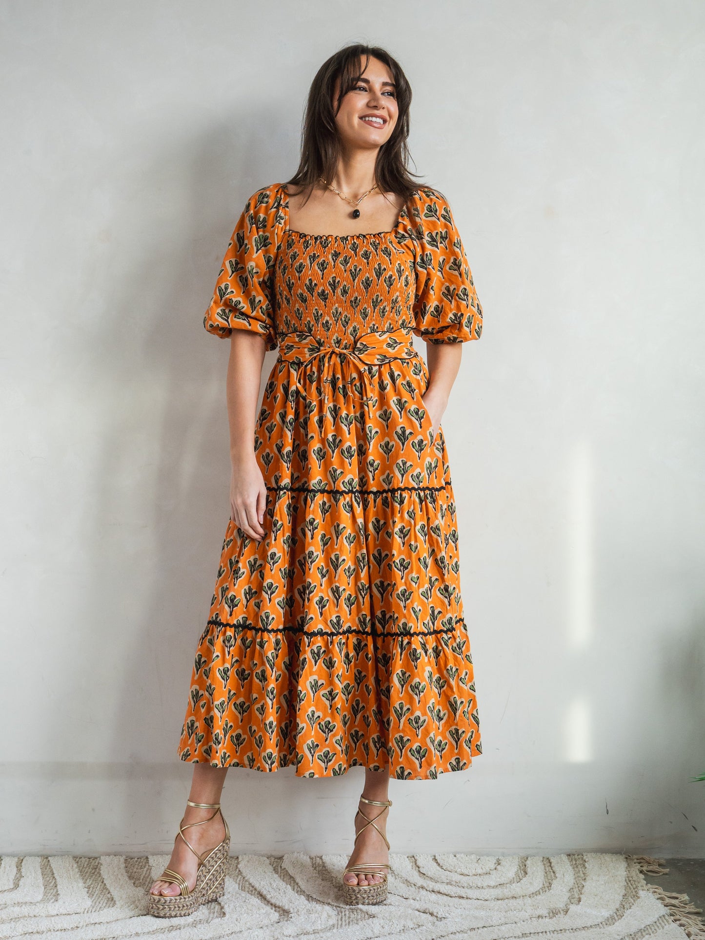 'HONOUR' DRESS IN CACTUS ORANGE