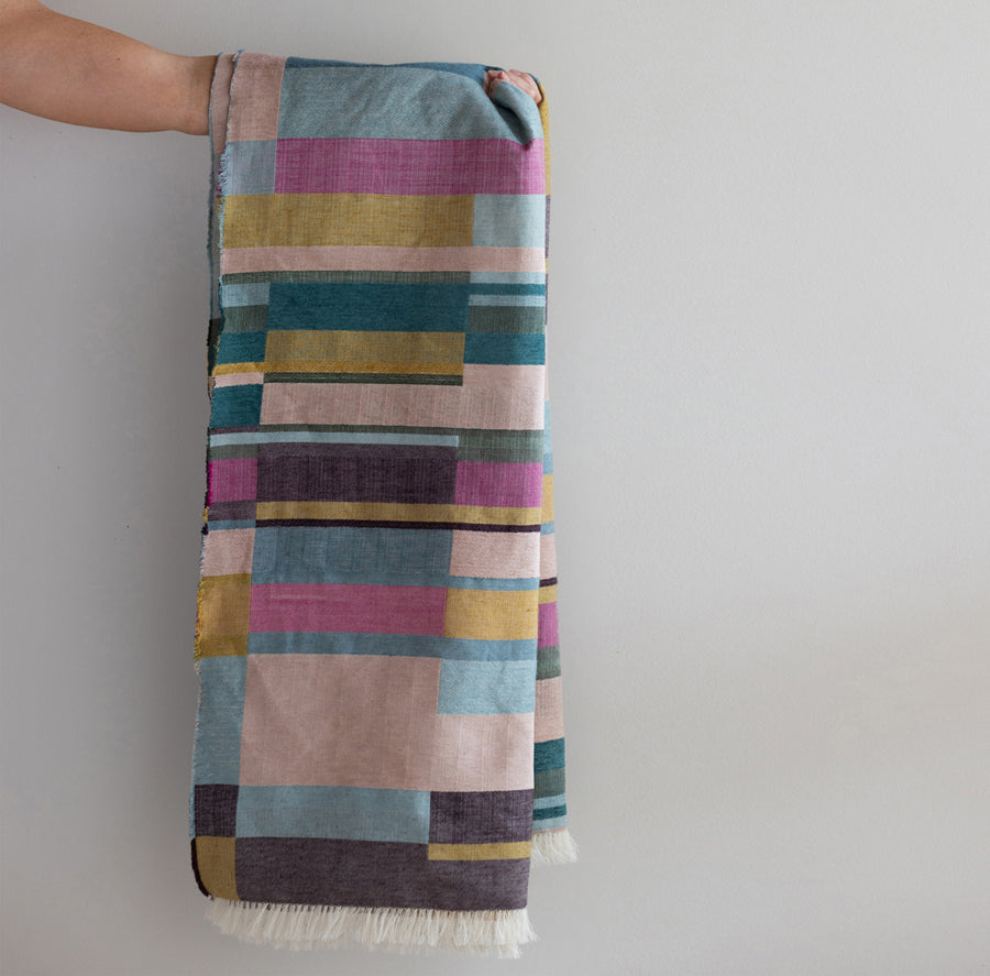 New Horizons Woven Scarf - Green/Multi