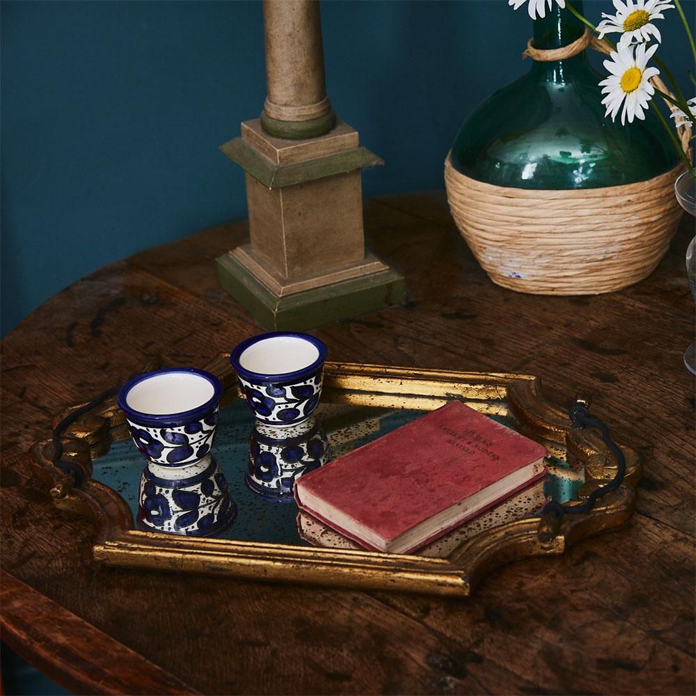 Glass mirror tray