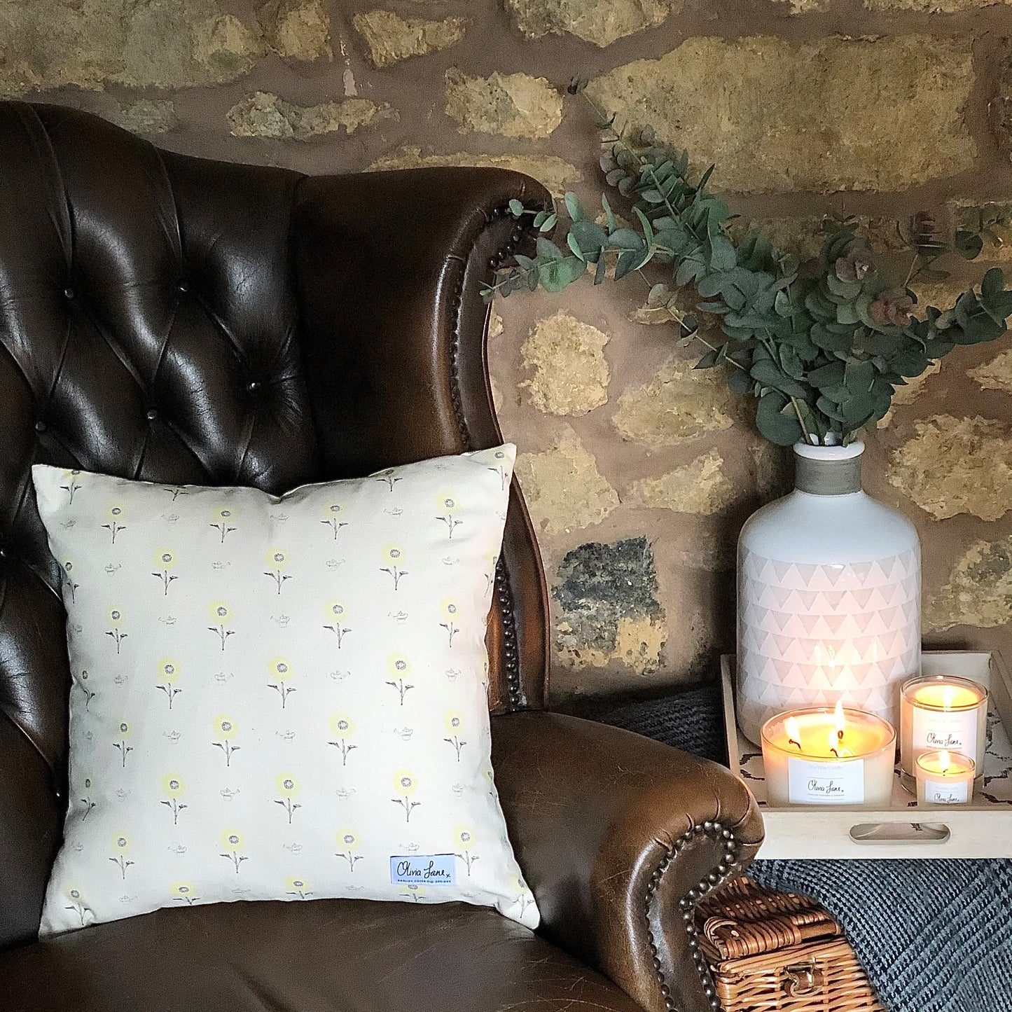 Cushion Cover - 'Sunny Side Up' Sunflower