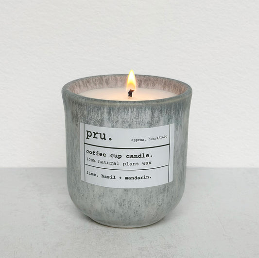 100% plant wax coffee cup candle