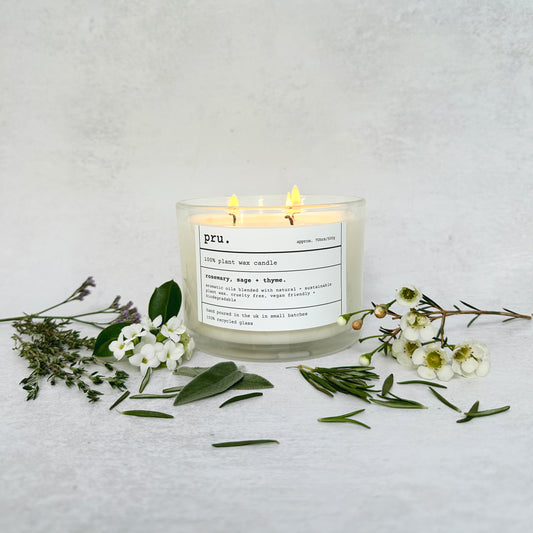 100% Plant wax three wick candles