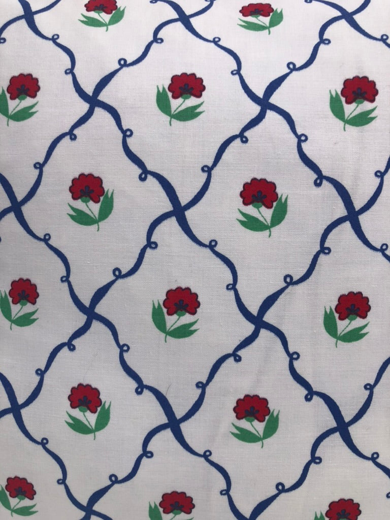 Handmade ruffle cushion in vintage Laura Ashley fabric.