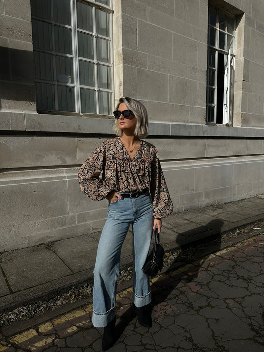 Boho Ruffle Blouse