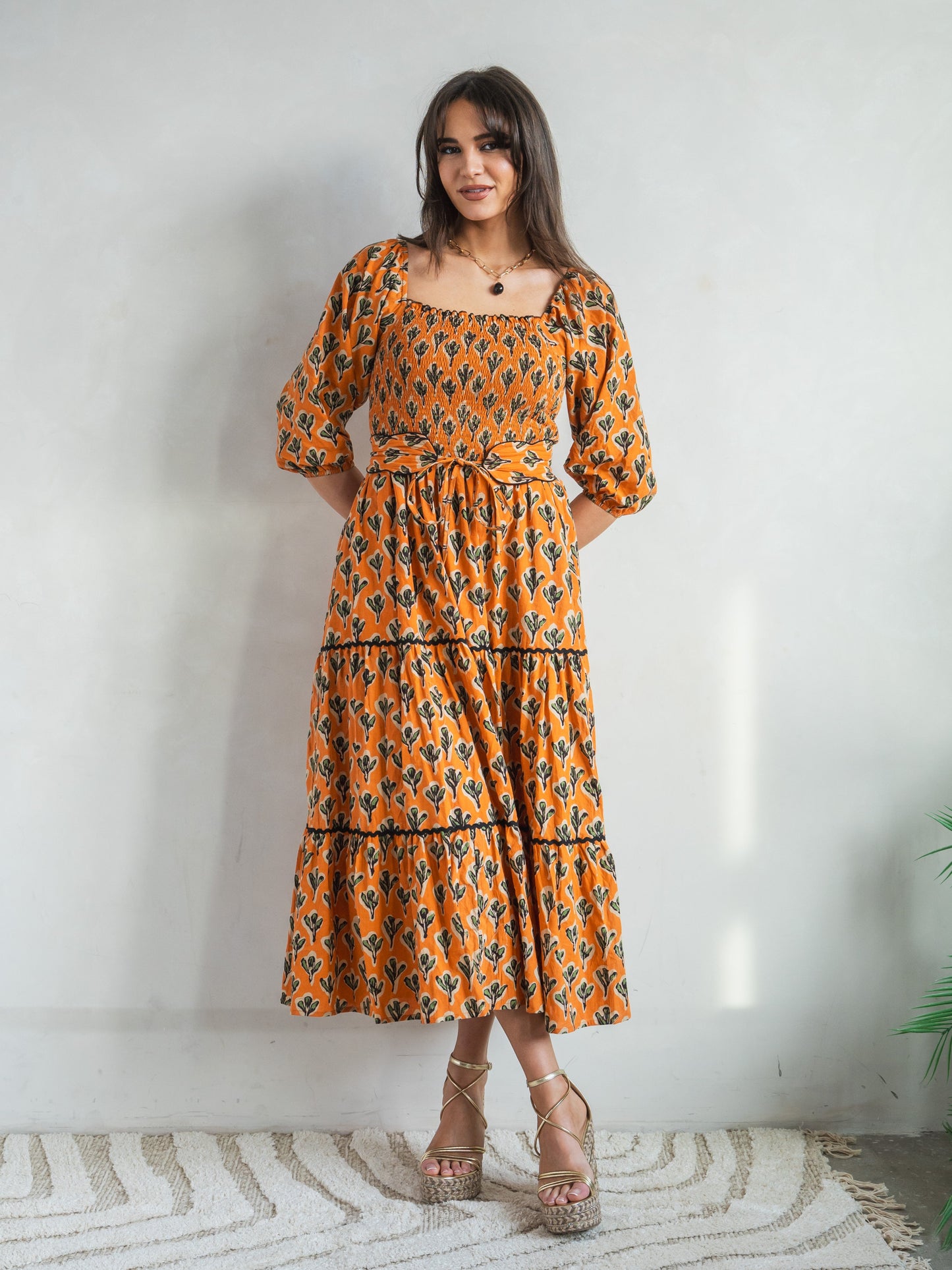 'HONOUR' DRESS IN CACTUS ORANGE