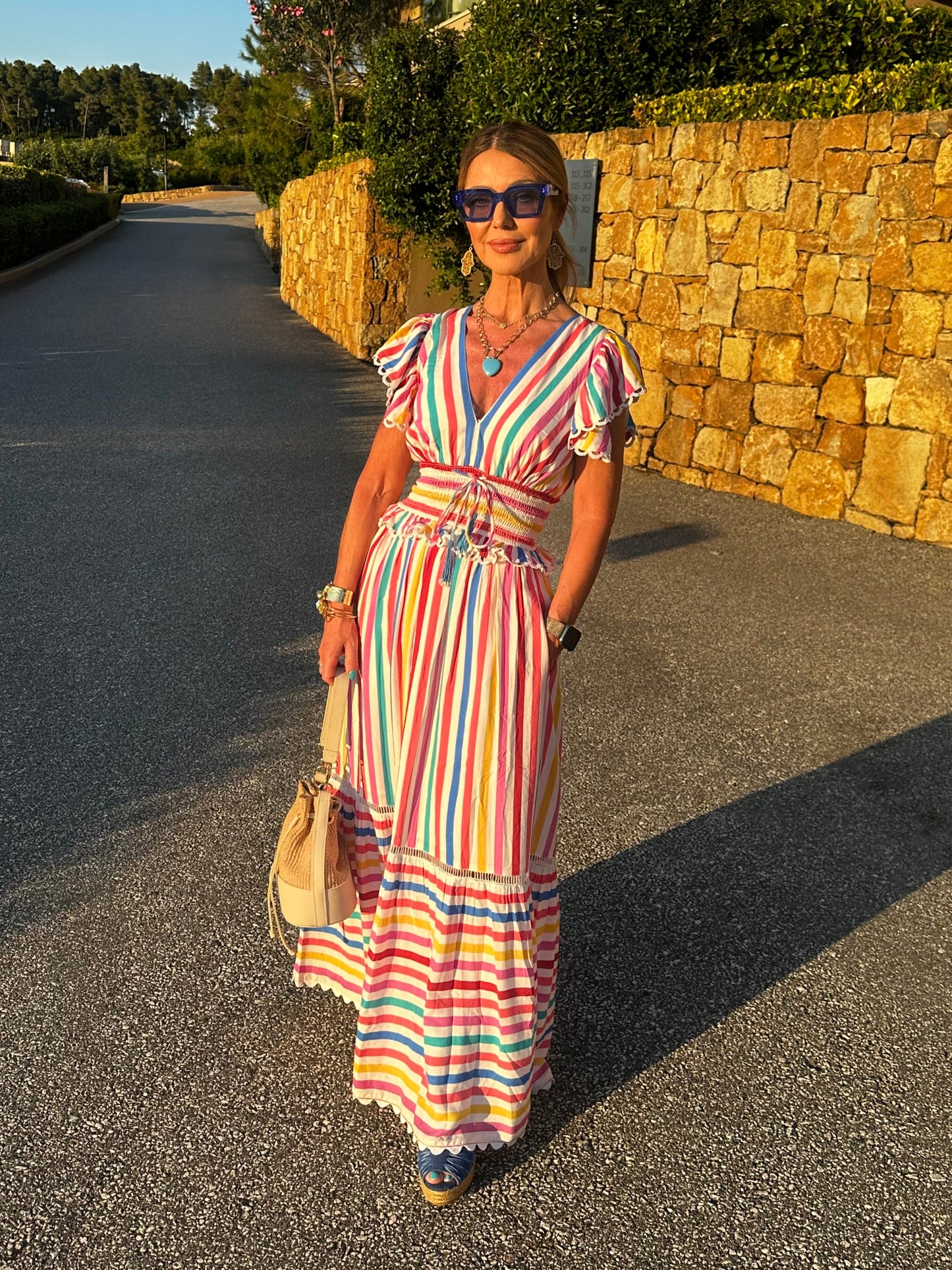 'MISHA' DRESS IN CANDY STRIPE