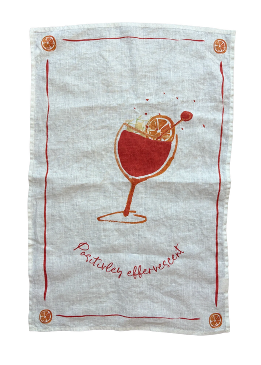 Anyone For April - Linen Tea Towel