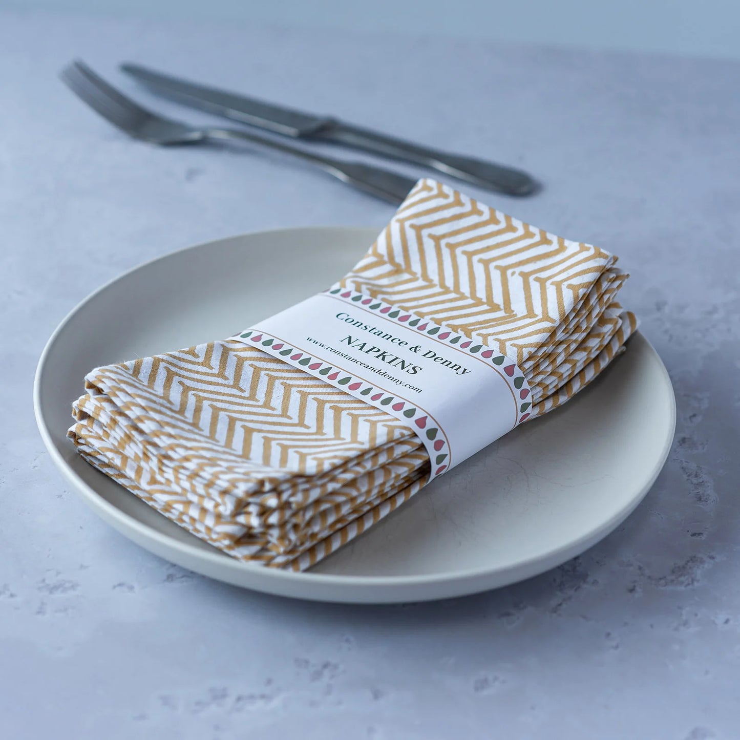 Chevron design, set of 6 napkins