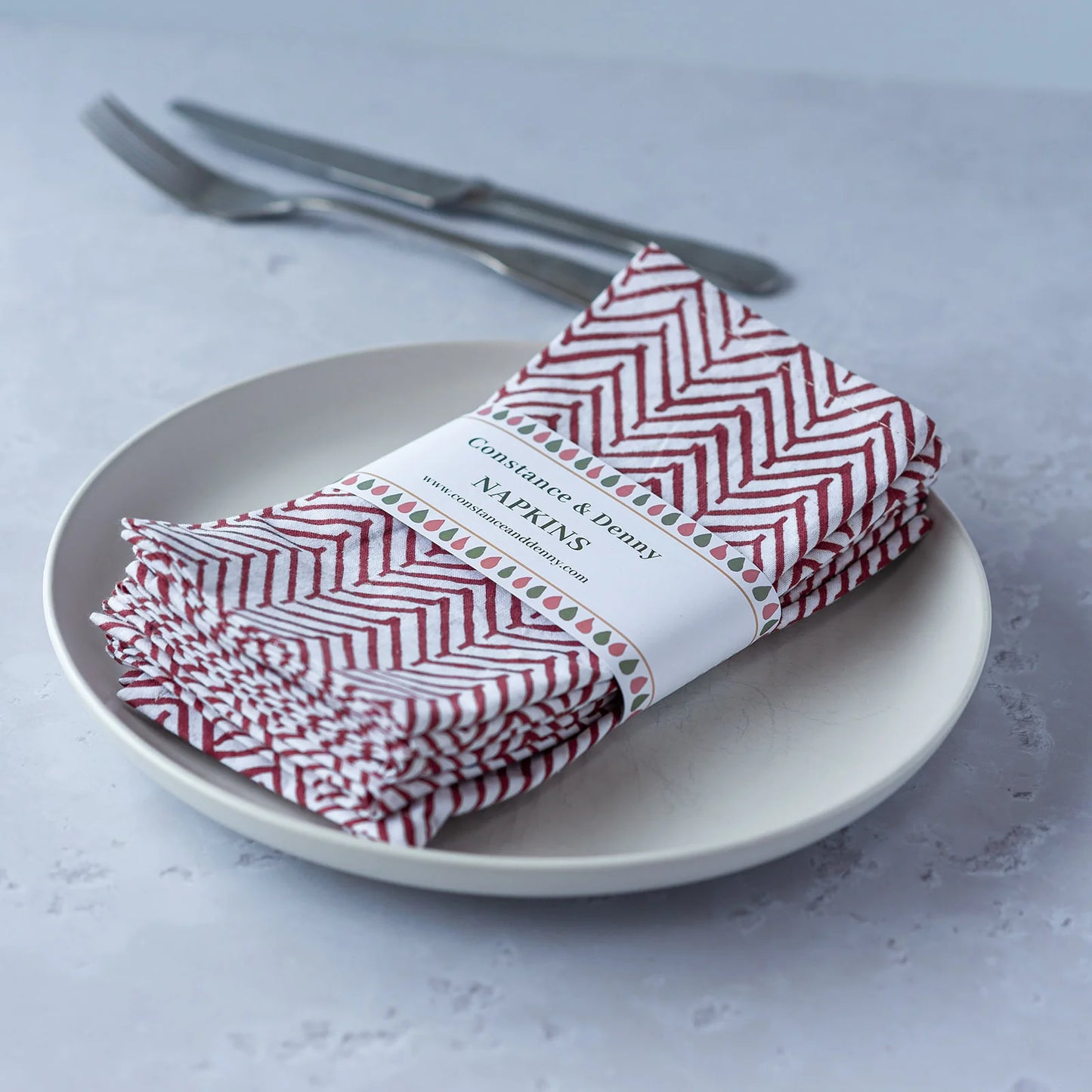 Chevron design, set of 6 napkins