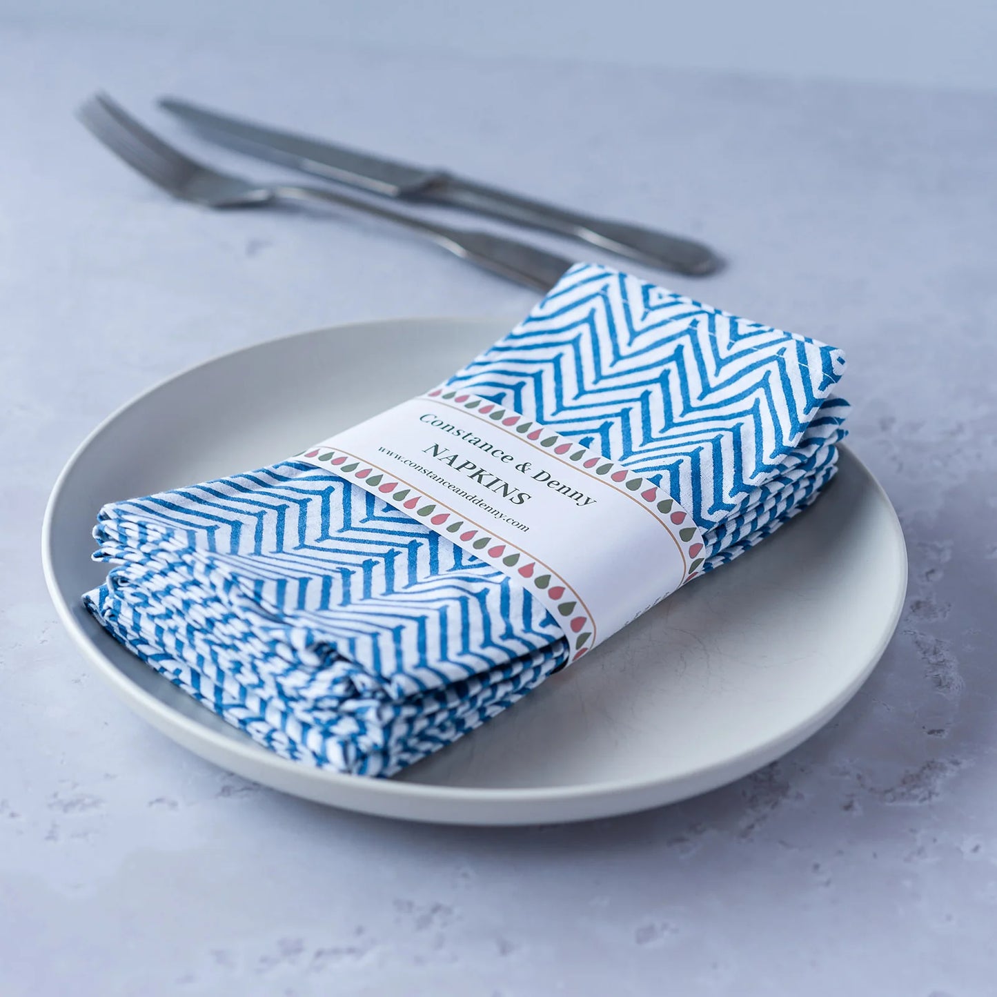Chevron design, set of 6 napkins