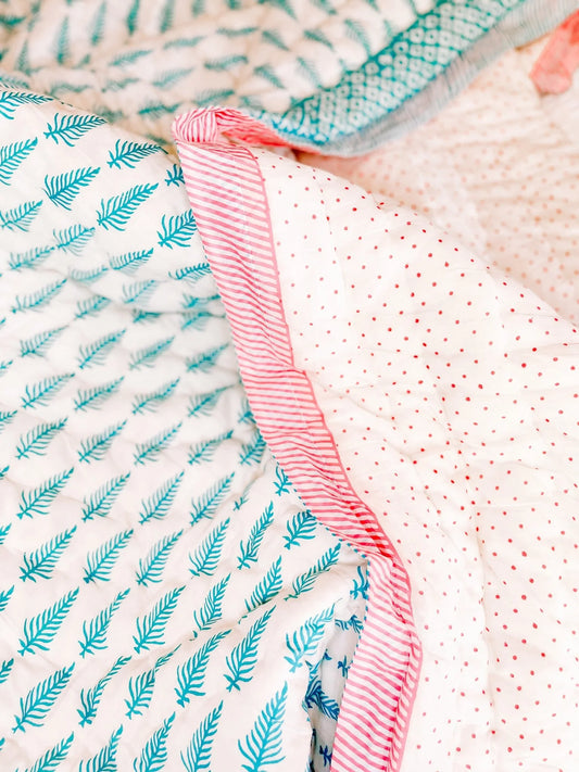 BLOCK PRINT HEIRLOOM QUILT | RAHEL - King Size